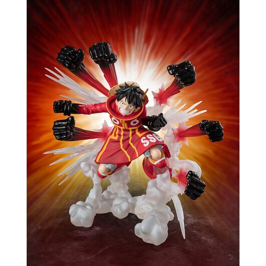 TAMASHII NATIONS One Piece Monkey D Luffy Gum Gum Hawk Gatling Extra Battle S.H. Figuarts Zero figure 15cm