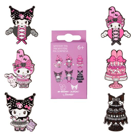 LOUNGEFLY Loungefly Sanrio My Melody and Kuromi Blind Box Enamel Pin assorted