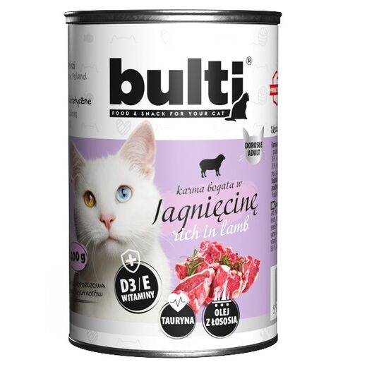 BULTI mielonka bogata w jagnięcinę dla kota 400g