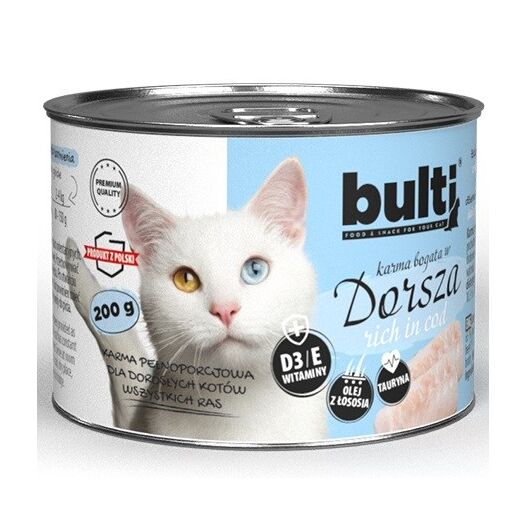 BULTI mielonka bogata w dorsza dla kota 200g