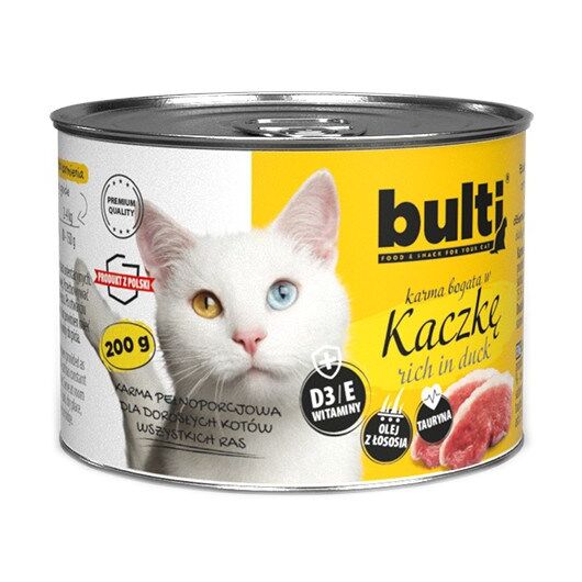 BULTI mielonka bogata w kaczkę dla kota 200g
