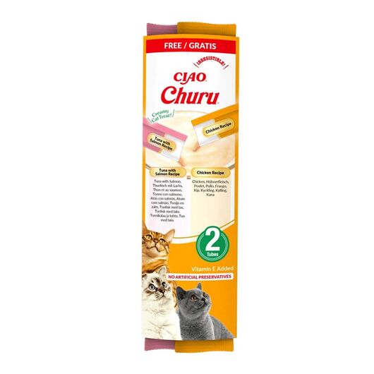 INABA CAT CHURU SNACK PUREE przysmak dla kota 2x14g